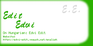 edit edvi business card